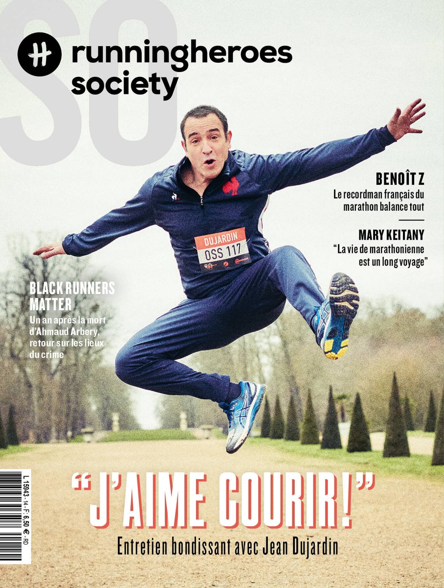 Vous l'avez trouvé ? Le dernier numéro de Running Heroes Society avec Jean Dujardin est disponible chez votre marchand de journaux. Une collaboration habile avec <a href="/SocietyOfficiel/">Society et Society+</a> 🤝