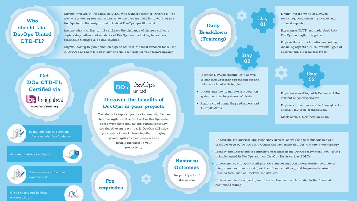 DevOps United (@devopsunited) on Twitter photo Are you looking to get your team certified for <a href="/DevopsUnited/">DevOps United</a> - #certified #tester in #devops - Foundation Level? Here the full overview in the official DevOps United CTD-FL flyer.
Find the next training appointments... and #reachyourpotential: devops-united.com/training Are you looking to get your team certified for <a href="/DevopsUnited/">DevOps United</a> - #certified #tester in #devops - Foundation Level? Here the full overview in the official DevOps United CTD-FL flyer.
Find the next training appointments... and #reachyourpotential: devops-united.com/training