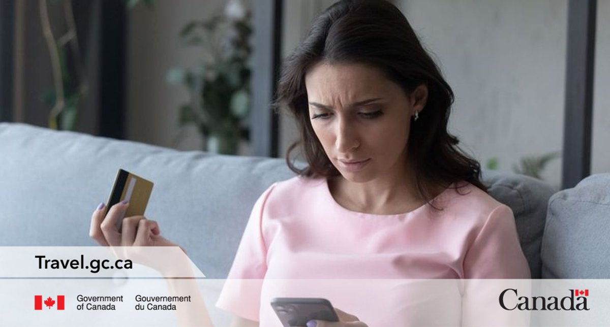 TravelGoC's tweet photo. Scammers often exploit stressful situations, including the #Covid19 pandemic, to extort money. If you’re abroad, be careful before giving out your personal and banking information. For more tips, visit: https://t.co/drk0Ya1EKb  #FPM2021 https://t.co/RIlFuNHA9K