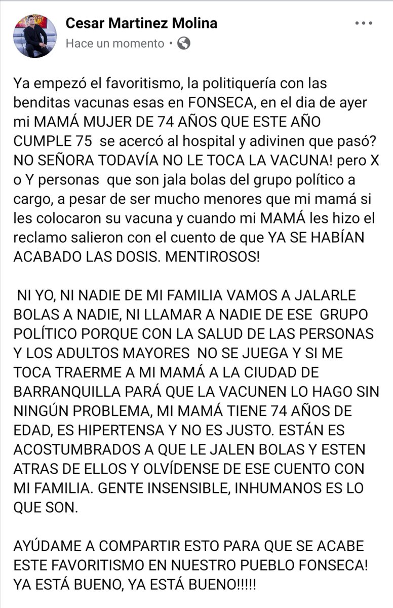 CesarMartinezW's tweet photo. @jorgelpd Ya esta bueno hermano de verdad, ya esta bueno! https://t.co/HBl4vFRBe4