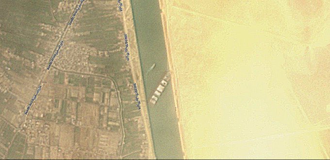 AGIntelFeed's tweet photo. At the request of a number of operators we are monitoring the situation in the #suezcanel and associated diversion of #shipping. 

Local authorities are exploring options. But this could be compared to the Golden Ray which ran aground and is still being worked on 1 year later. https://t.co/Z9TGtWbAsV