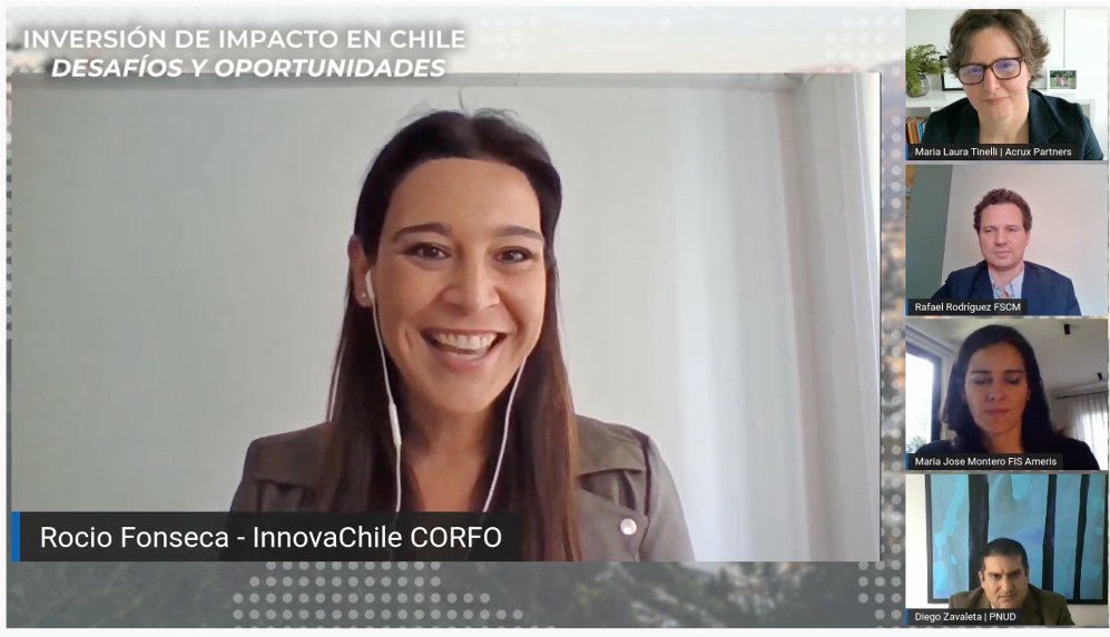 “Hay que pasar a la acción, trabajando colaborativamente fondos, startups y Estado para salir al mundo” <a href="/Rfonsecach/">Rocio Fonseca</a> en la Presentación del informe sobre oportunidades de inversión de impacto en chile <a href="/AcruxPartners/">Acrux Partners</a>