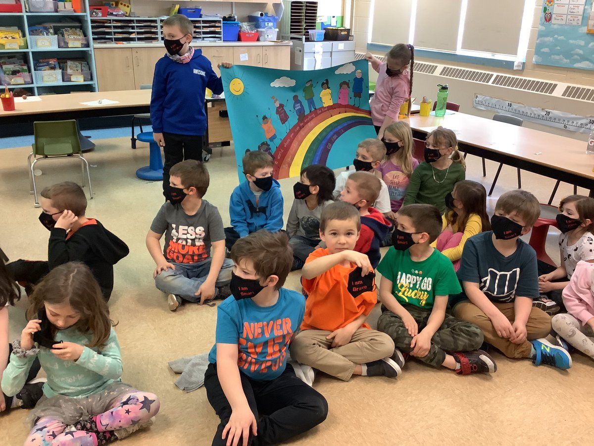 newminaselem's tweet photo. Mrs. Gobien’s students are kind, smart and brave. @AVRCE_NS #mindfulnessmatters https://t.co/3nKIF689eu