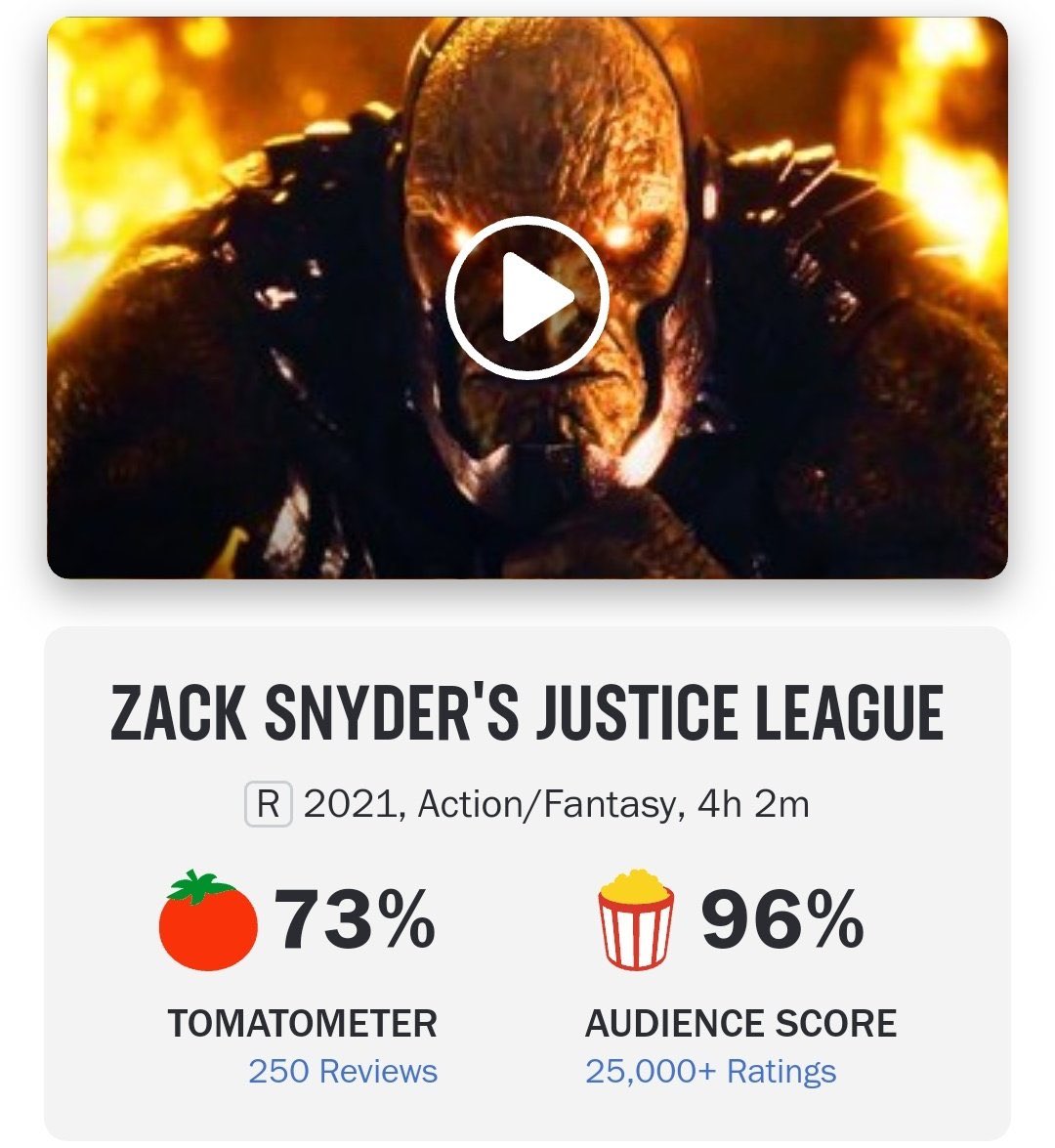 ResSnyderVerse's tweet image. Seriously, how can the ‘critics’ score be that low 😂 The bias...
They must be WB personnel

#RestoreTheSnyderVerse