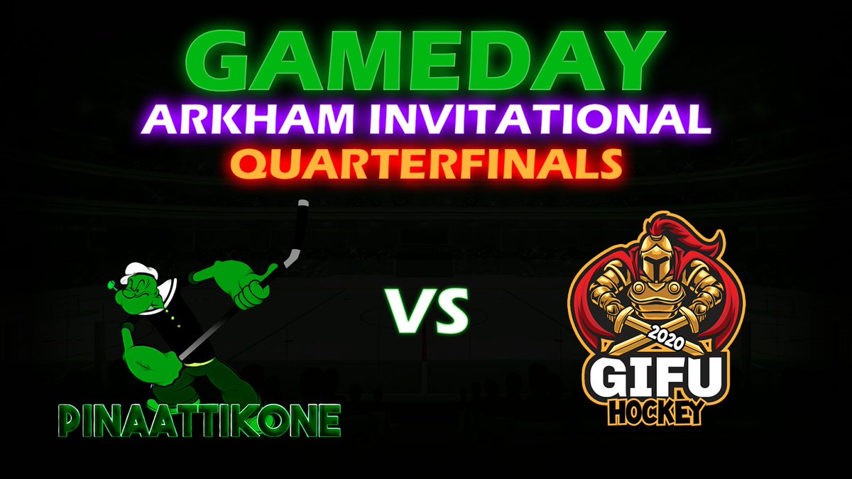 GAMEDAY! Arkham Invitational playoffs starts today for us and we are facing GIFU Hockey at quarterfinals.

🆚: <a href="/GifuHockey/">GIFU Hockey</a> 
🕗: 20.00 CET
📺: twitch.tv/ziiroust

Lineup:
Suxmani - Thimpe - @hapecsgo
Wilzu96 - <a href="/ziiroust/">ziiroust</a>
@Odexm_

#NHL21 #esportsfi