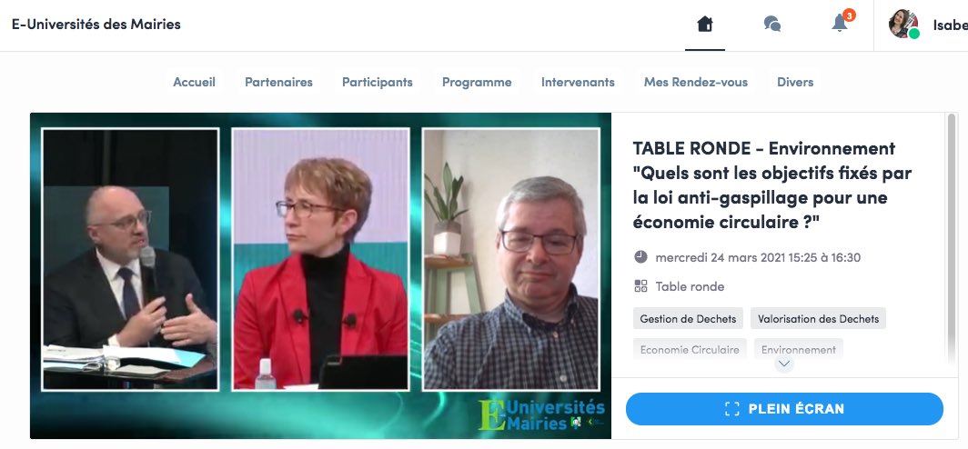 Isaqgraphiste's tweet photo. @redactevent a animé une table ronde pour les é-universités des Mairies : La loi anti-gaspillage... vaste sujet, rondement mené 👏🏻👏🏻👏🏻 https://t.co/EvxiUXfodm