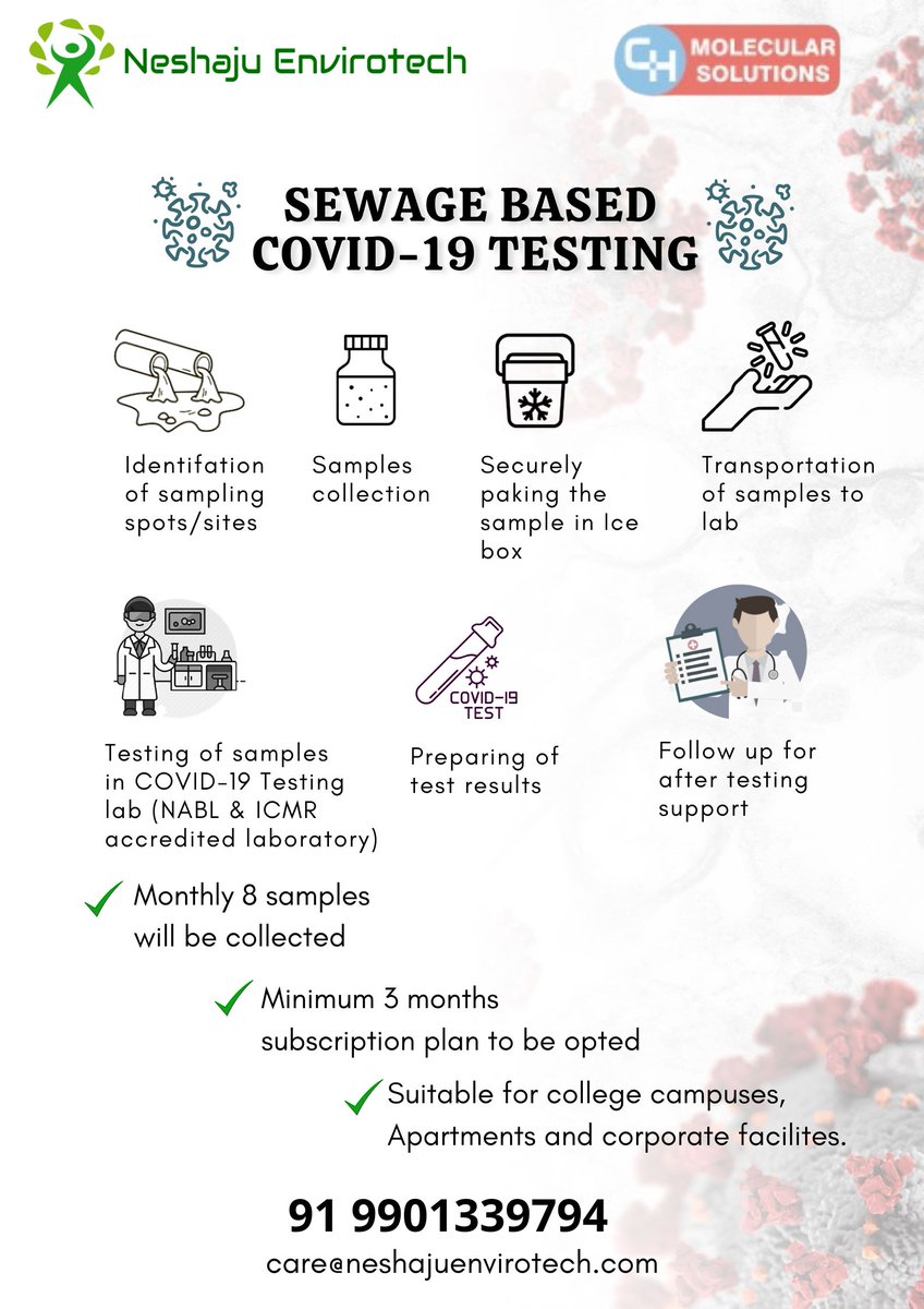 NeshajuE's tweet photo. #COVID19 #Bangalore #Sewage #testing https://t.co/zZkhA5tGXB