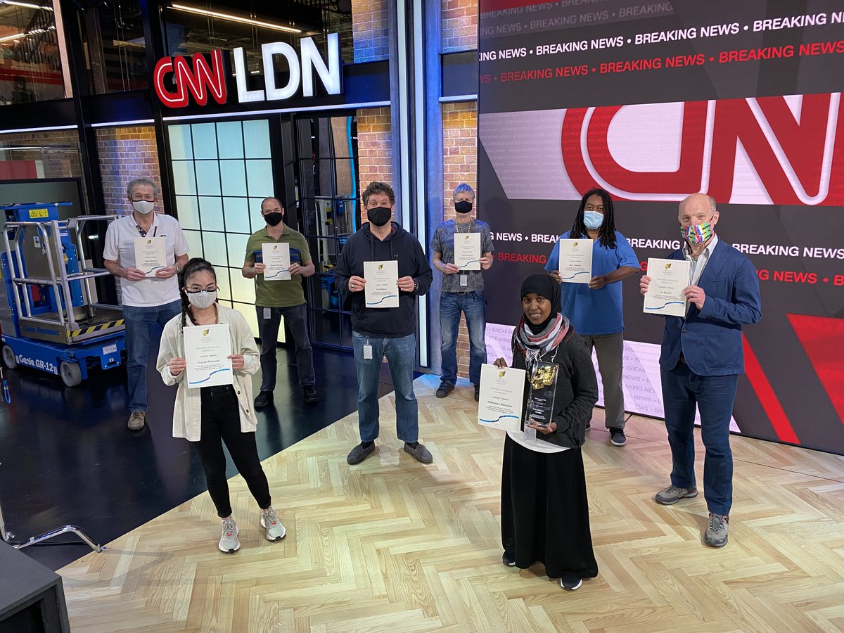 JJEynon's tweet photo. Thank you @RTS_media for recognising CNN technical teams with the Judges Award across all news broadcasters in helping to keep television news on air during the covid-19 pandemic. @CNN @WarnerMedia https://t.co/e6mqaQ3Jf5