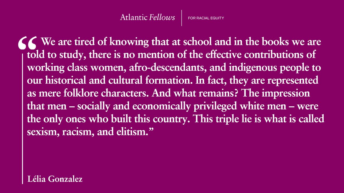 weare21hundred's tweet photo. This final Thursday of Women’s History Month, we lift up insight from Brazilian visionary and scholar Lélia Gonzalez. https://t.co/yC8tyqh6y2
