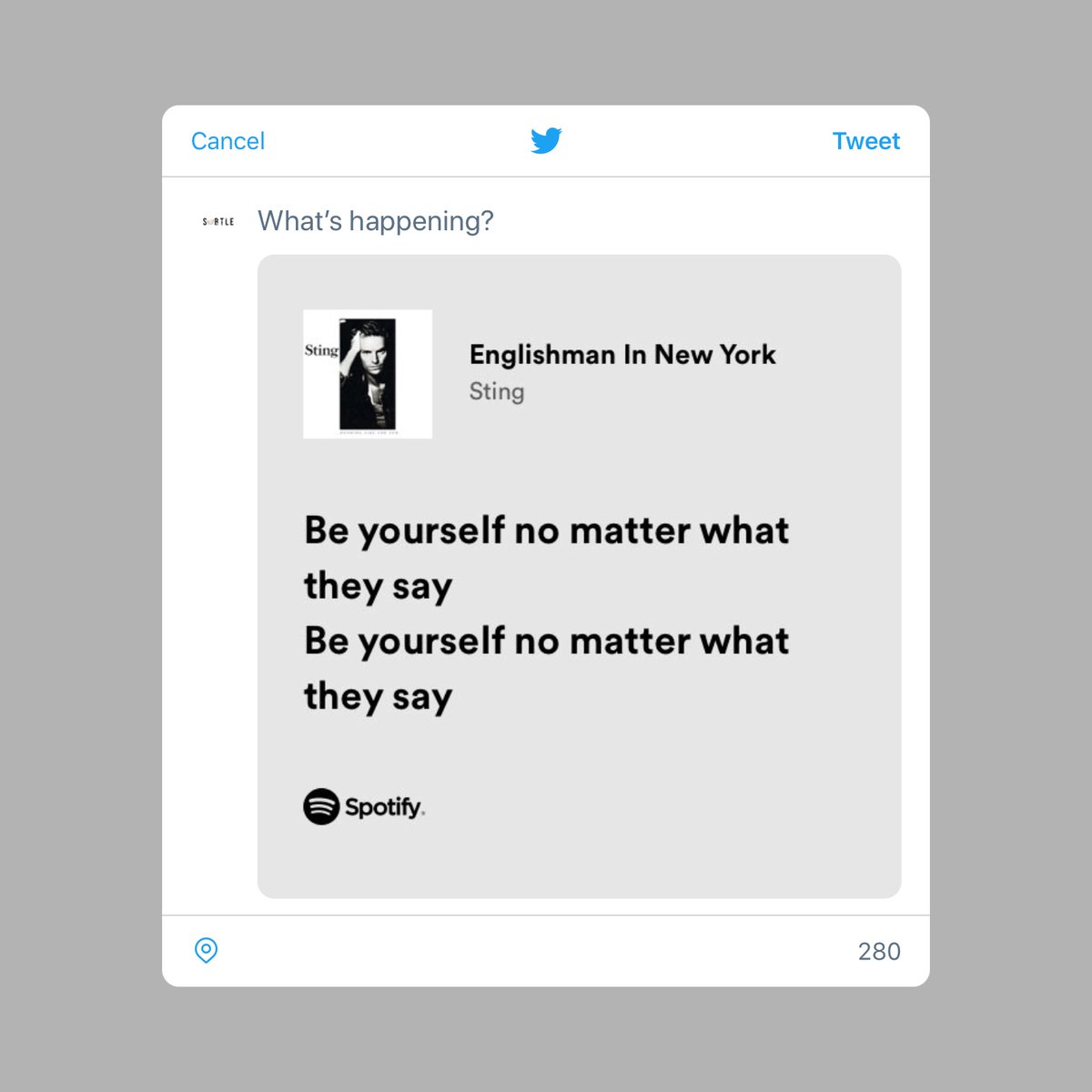 keepitsubtleph's tweet image. Englishman In New York // Sting