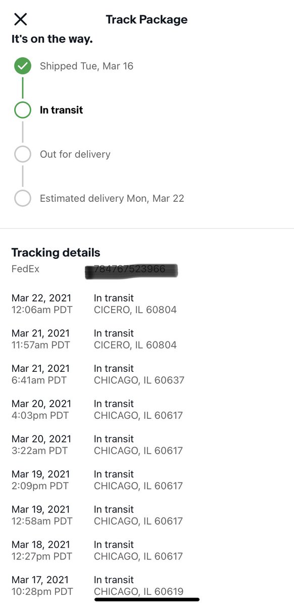 erockbship's tweet photo. Hey @FedExHelp is everything okay in Chicago? https://t.co/8DsAiwBLDZ