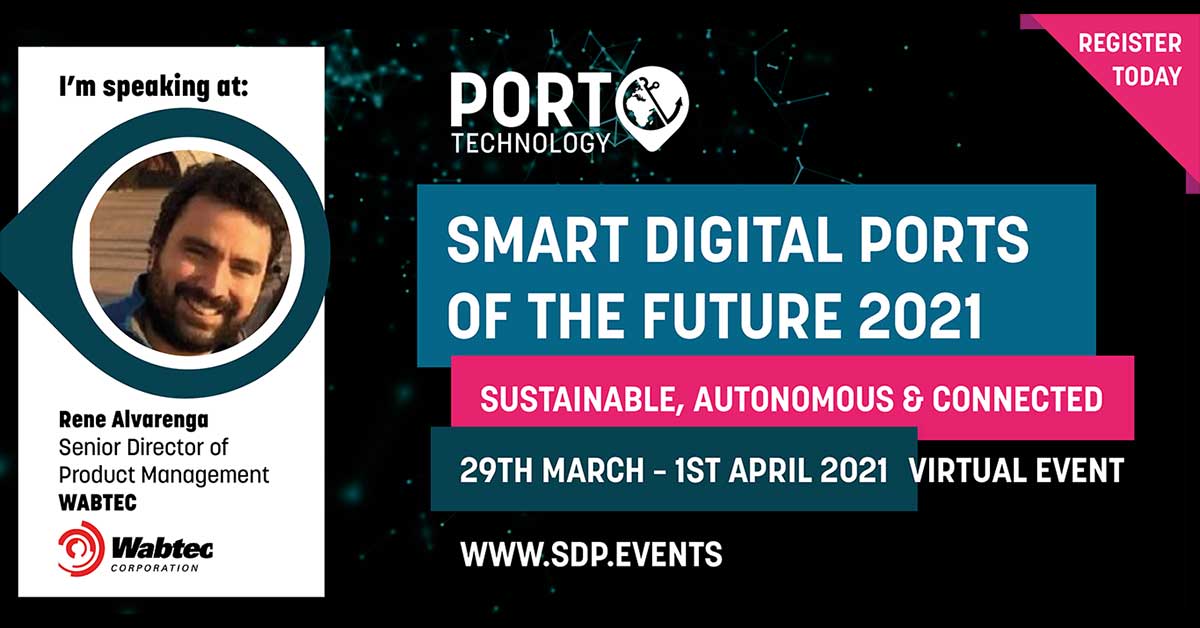 WabtecCorp's tweet photo. Join @WabtecCorp's Rene Alvarenga as he speaks on the topic "New Business Models for Technology Projects in Ports & Terminals of the Future" at the Smart Digital Ports of the Future 2021 virtual conference.
Register here: https://t.co/3CbLBkt24C
#WabtecDigitalElectronics https://t.co/VIqBNae6t7