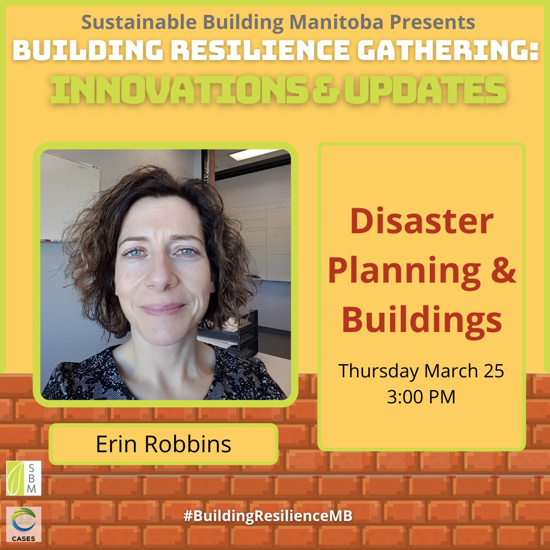 SustBldgMB's tweet photo. Final Day of the Building Resilience Gathering is today from 1:30-4:30

Then at 4:30 we'll host a community conversation followed by social time around 5:30

Tickets available right up until the end https://t.co/ud18gVonXp 

#BuildingResilienceMB https://t.co/70muTEM7bq