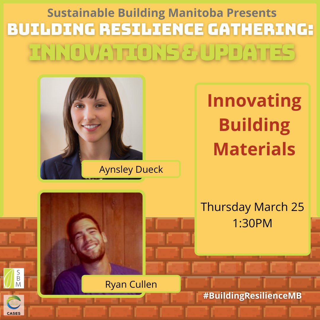 SustBldgMB's tweet photo. Final Day of the Building Resilience Gathering is today from 1:30-4:30

Then at 4:30 we'll host a community conversation followed by social time around 5:30

Tickets available right up until the end https://t.co/ud18gVonXp 

#BuildingResilienceMB https://t.co/70muTEM7bq