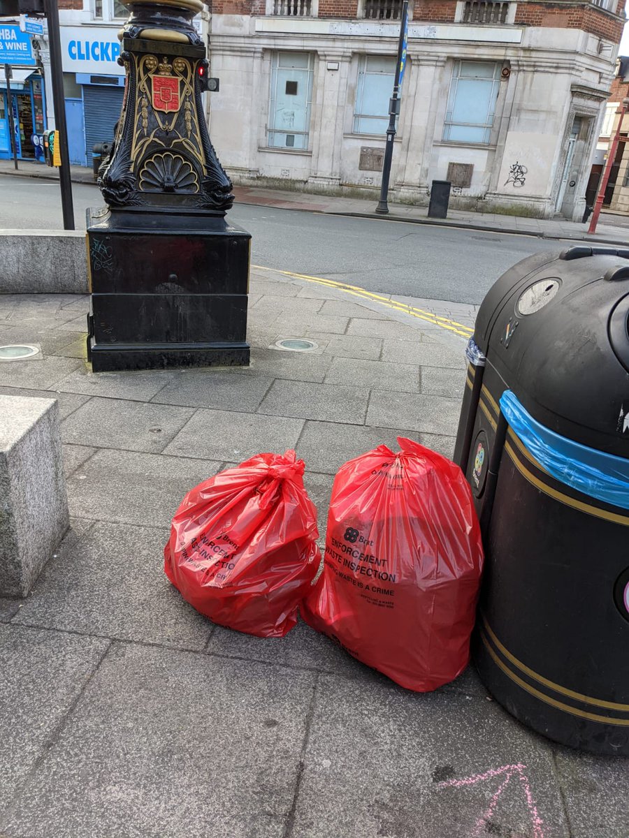 If you're dumping waste illegally in Harlesden beware, these red bags mean Brent's Enviro Enforcement team are checking the contents