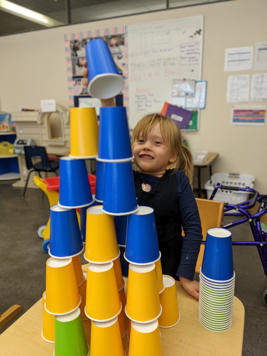 BloorviewSchool's tweet photo. Can you build a structure as tall as you are?
Using cup stacking and building blocks to build towers as students design creative structures, developing their fine motor and eye-hand coordination.
#EarlyYears #structures #CupStacking #BuildingCentre #DreamLearnGrow https://t.co/rNMflOExp1