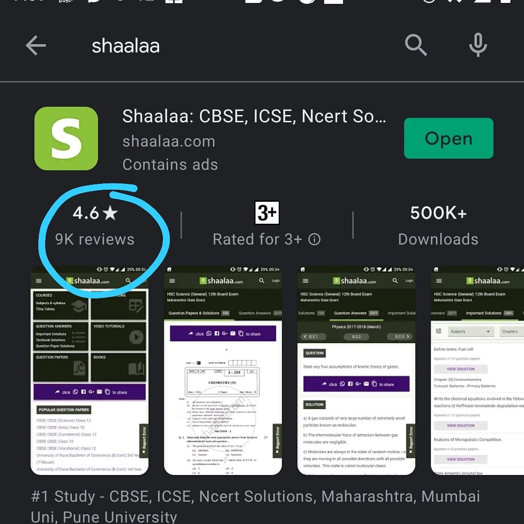 shaalaa_com's tweet photo. Crossing 9000 reviews with a rating of 4.6 on Google Play Store #shaalaa https://t.co/kieI3TDXRO