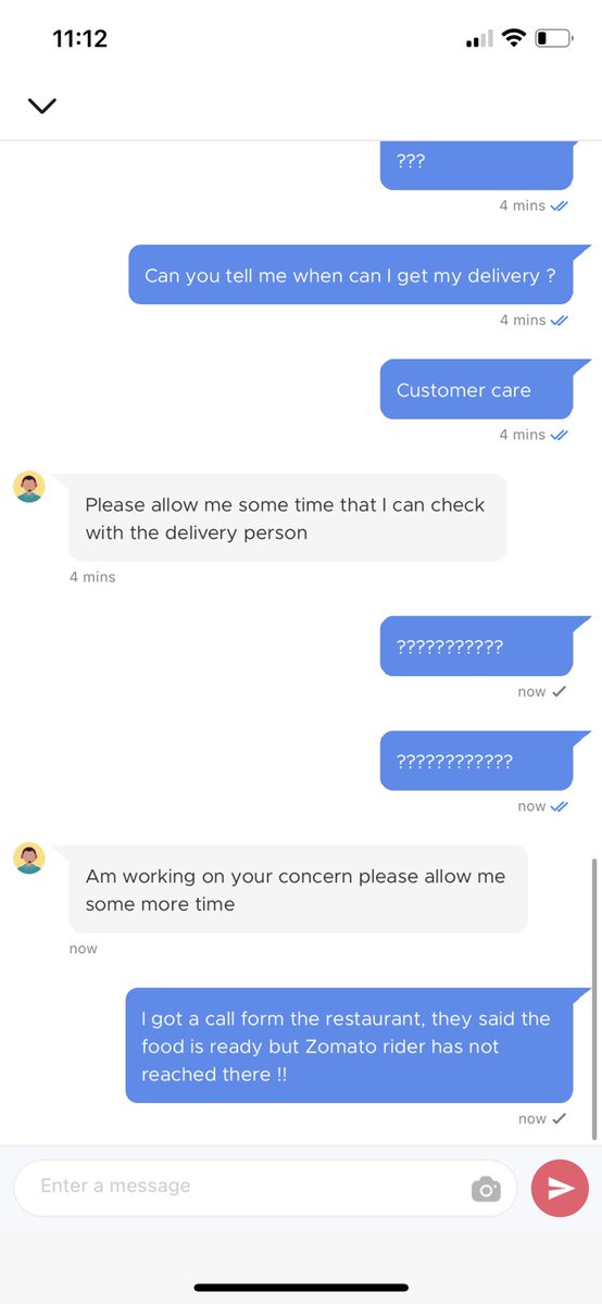 AmreshRanjan14's tweet photo. @zomato seriously! I have ordered food and restaurant is calling that my food is ready but Zomato guys is not picking call and the person I have assigned he is telling I’m on different order. You really need a good developer guys. Your tech is really fucked up. https://t.co/wPbcCpUnft