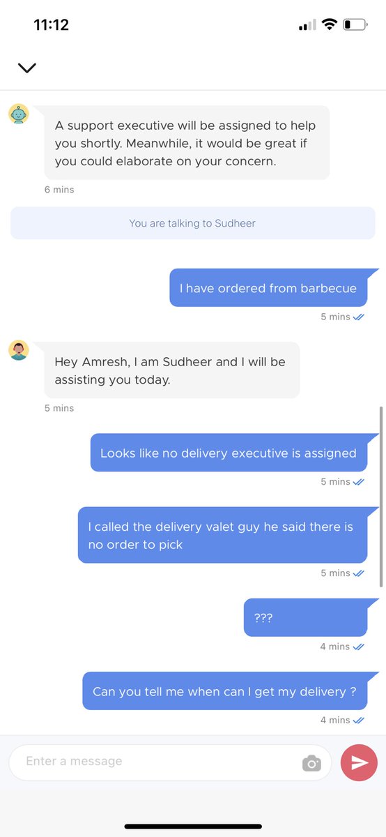 AmreshRanjan14's tweet photo. @zomato seriously! I have ordered food and restaurant is calling that my food is ready but Zomato guys is not picking call and the person I have assigned he is telling I’m on different order. You really need a good developer guys. Your tech is really fucked up. https://t.co/wPbcCpUnft