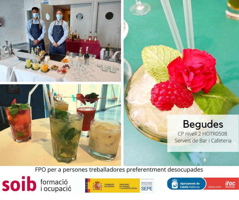 ifocalvia's tweet photo. Posam colors i sabors sobre la taula. La primavera ja arriba a l'Ifoc. Enhorabona al nostre alumnat de Serveis de bar i cafeteria per aquestes preparacions tan creatives i delicioses.
El curs és possible gràcies a la participació del SOIB i el SEPE. #FormacioSOIB https://t.co/XmDGwJonxN