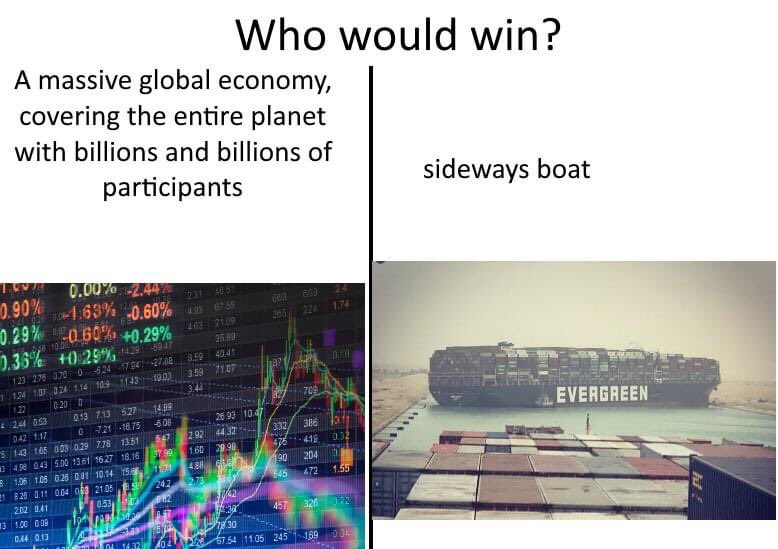 This Ever Given thing in the #suezcanel is giving me life.