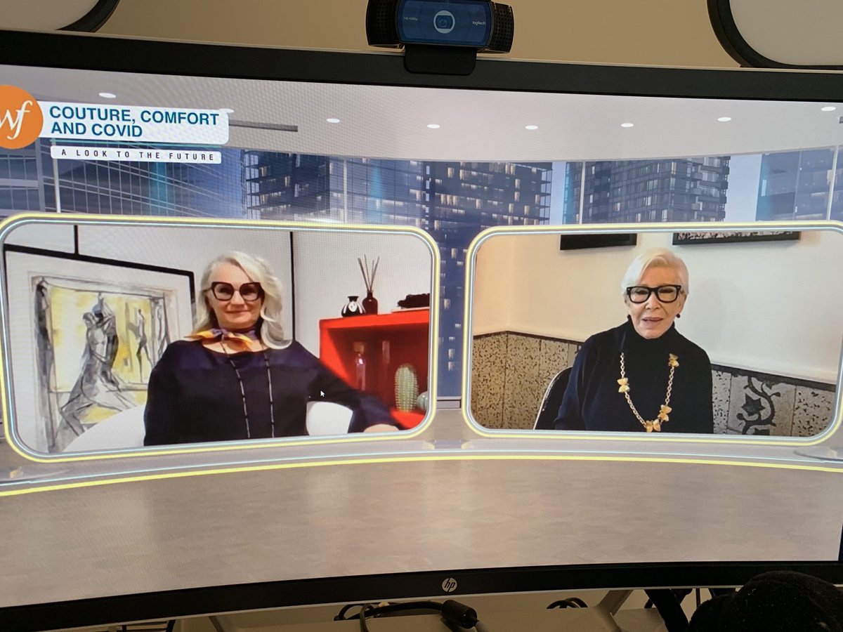 DianeFoley2's tweet photo. Couture, Comfort and COVID - What are we craving after a year of yoga pants and comfy footwear?  Anna Fendi looking back and forward.  #IWFLeadsChange @IWFglobal https://t.co/xpbZwv1hmz