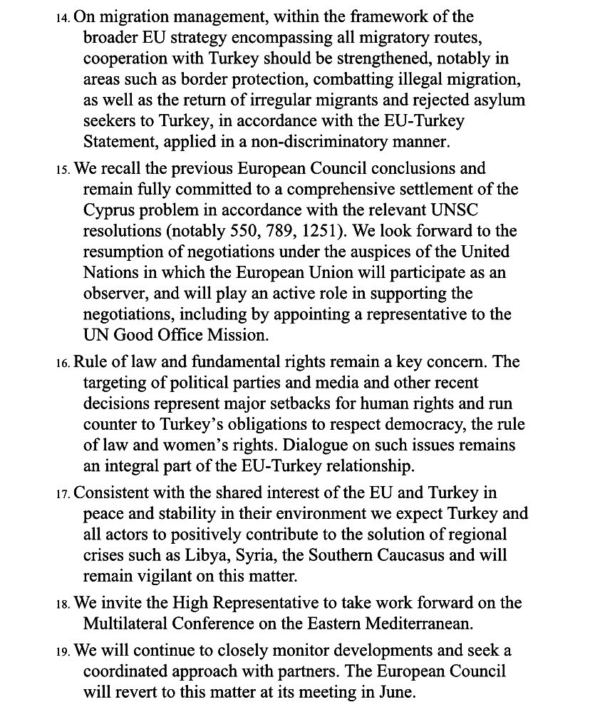 Conclusions on Eastern Mediterranean have been adopted at #EUCO chaired by <a href="/eucopresident/">António Costa</a>