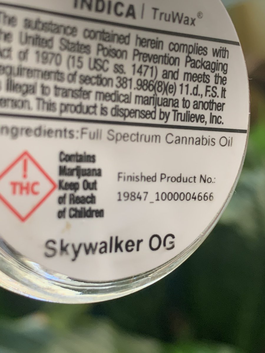 herbit420's tweet photo. 💥Today is Buy 2 get 1 💥
at @trulieve_fl 😎🔥🤘🤘
For TruClear, CO2 TruClear, and TruWax

This Skywalker OG TruWax is on 🔥🔥🔥What’s your favorite strain of #truconcentrate ? 

I really enjoy the flavor and indica effects of this #skywalkerog #concentrates #ad #truliever https://t.co/M9SkApto2B