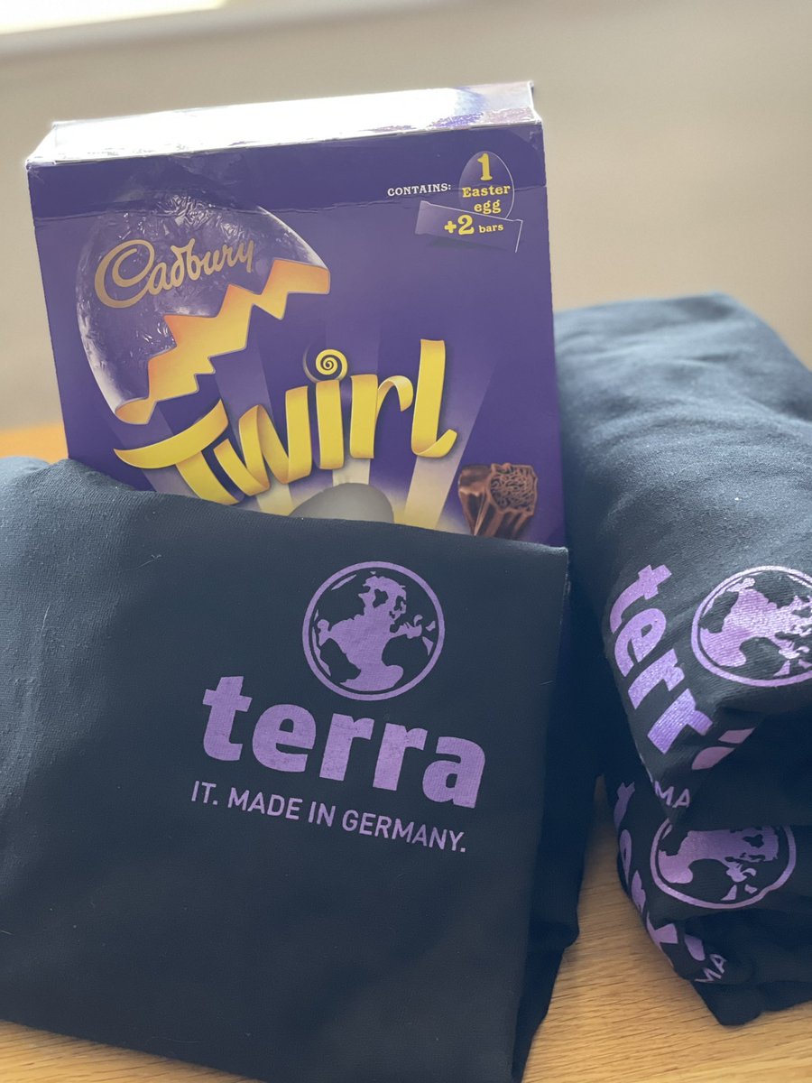 What a week it has been, and we still have a day left! A lovely gift from HQ helped me get through... not sure the chocolate will make it to next week though! #iuseterra #lovemyjob #perks @TerraComputerUK