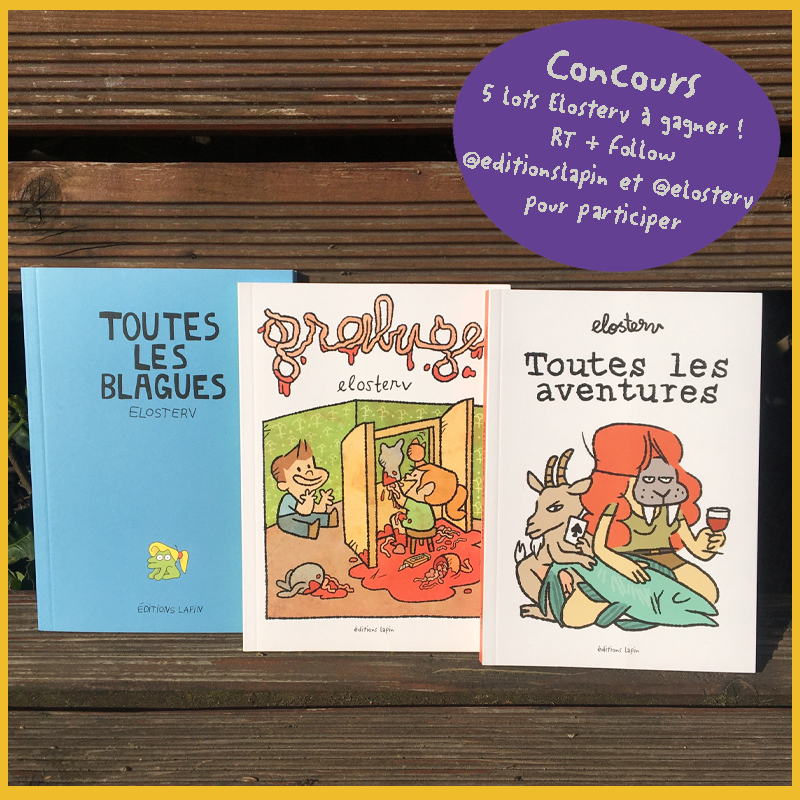 LibrairieLapin's tweet photo. #CONCOURS 🎁
Pour la sortie de Toutes les blagues d'@Elosterv, on vous fait gagner 5 packs "Toutes les BD" !

Le pack contient Grabuge, Toutes les aventures et Toutes les blagues 🐸

👉RT + follow @EditionsLapin et @Elosterv pour participer

🐟 Tirage au sort le 1er avril https://t.co/JbvWJO3jxU