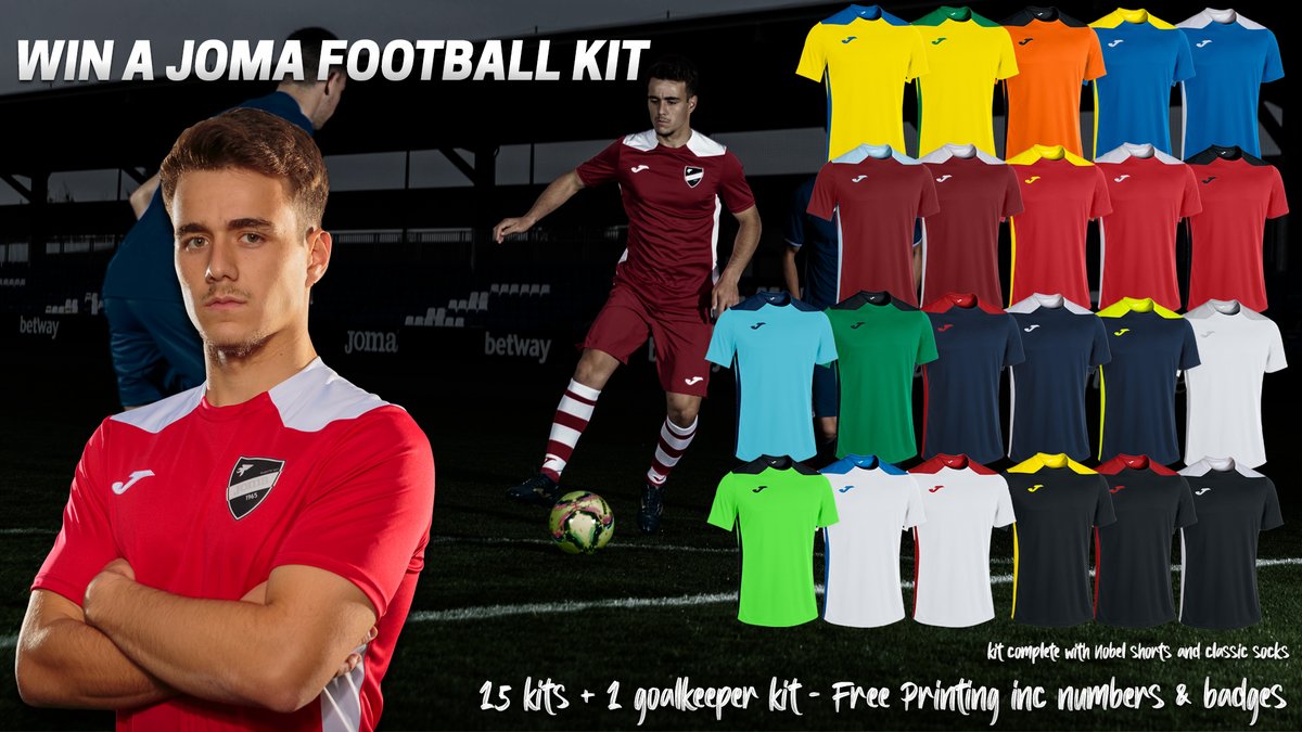 We are celebrating the return of football by teaming up with Joma to giveaway a kit from the 2021 range 🎉 

All you have to do... 
1️⃣ Like &amp; retweet this post
2️⃣ Follow us and 
<a href="/JomaSportUK/">Joma Sport UK</a>

⚽️ We will announce a winner on 9th April 🗓