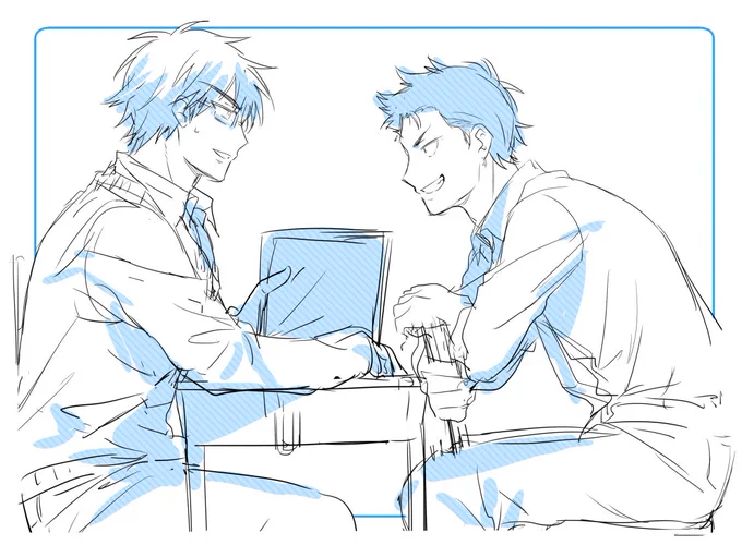 倉持先輩と御幸結構描いてた 