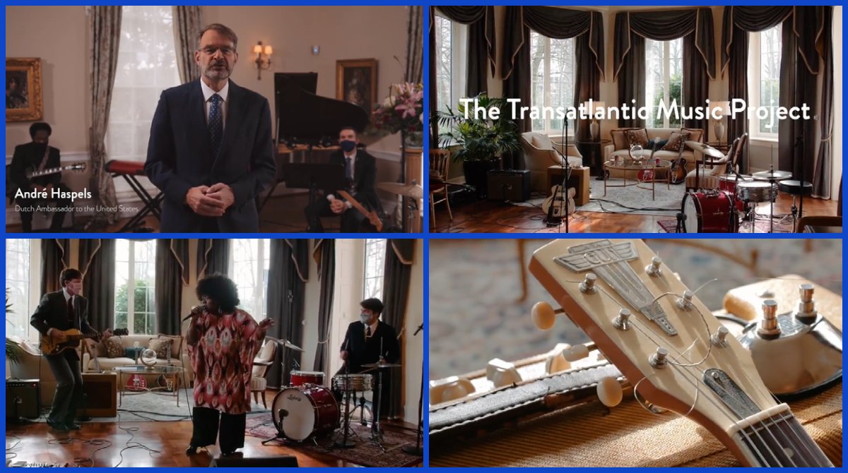 NLintheUSA's tweet photo. .@NLAmbassadorUSA supported the Transatlantic Music Project, a cultural exchange initiative between @usembthehague &amp; the @ForumEngagement. Enjoy fantastic music performances, filmed in the Hague and Washington, D.C., in this special video: https://t.co/06v4SppreD 🎵🎺🎸 https://t.co/JNpFuzLtHu