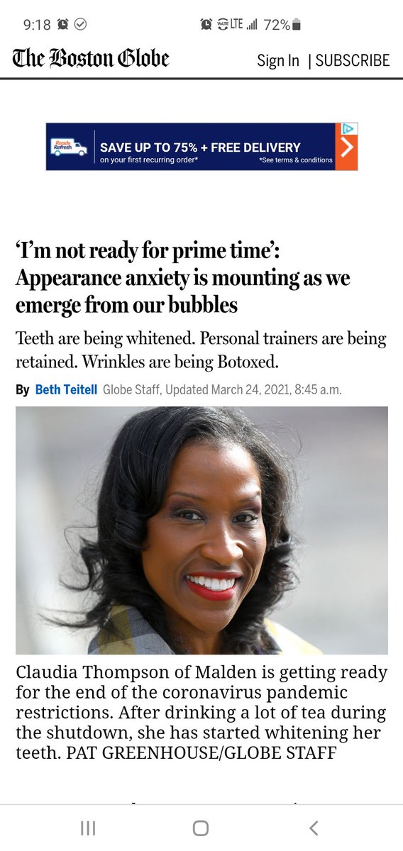 akilbello's tweet photo. Another example of using a black person's (another black woman) image in a story that is #NotAboutUs. What percent of black people do you think are having cosmetic procedures during a panny, @BostonGlobe
#ThisIsNotRepresentation https://t.co/DJO4yTNpnJ