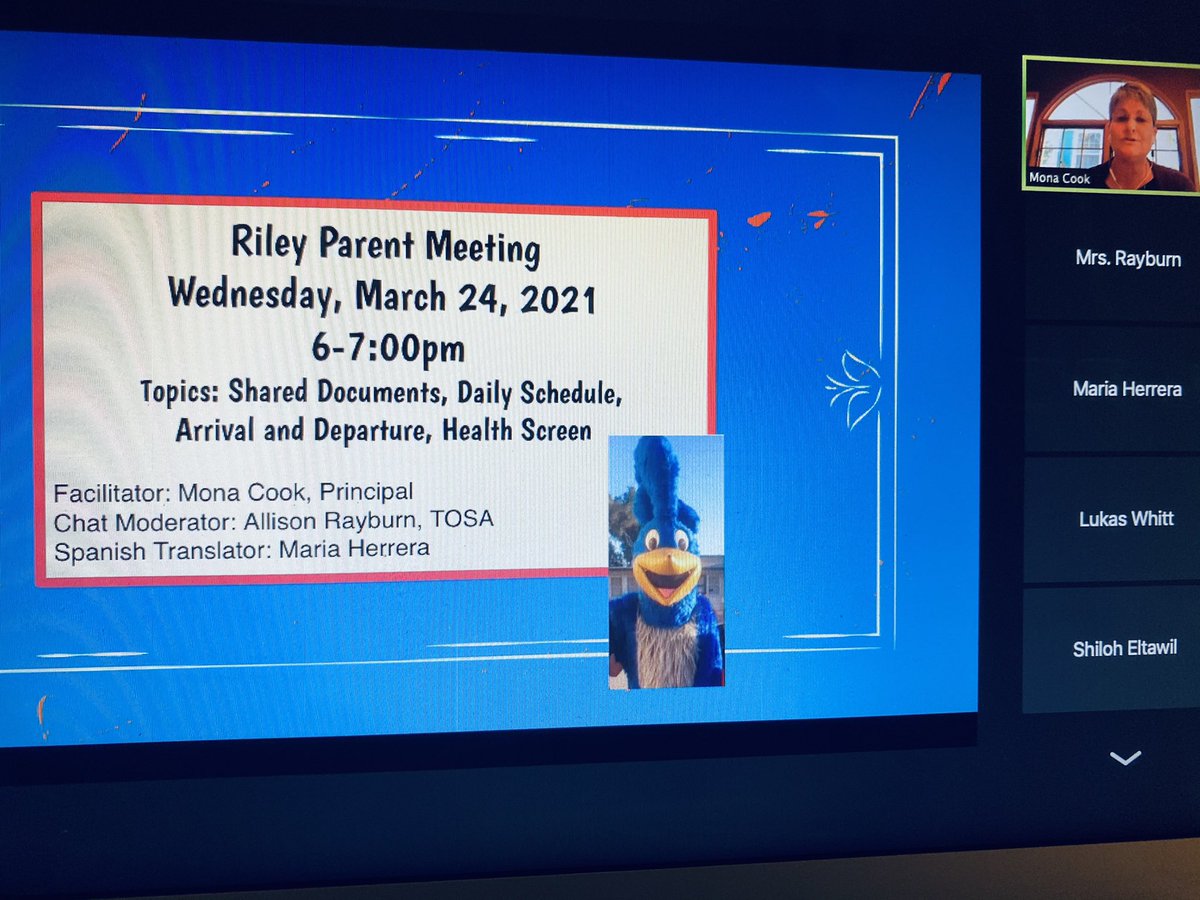 ASRayburn's tweet photo. Well that’s a wrap, our return to school zooms have been completed. We are still available to answer questions and provide assistance.  Thank you #BoardMemberD5 for attending. #RileyRoadrunners #proudtobeLBUSD https://t.co/hxWiIi3Oqy