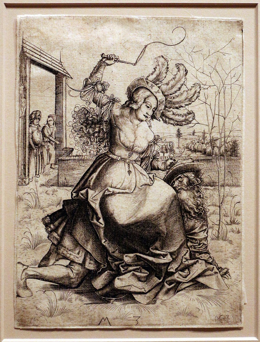 eduardo_garcmol's tweet photo. I was unaware of the Medieval trend of depicting Aristotle being ridden and whipped by a dominatrix named Phyllis to show the power of female sexuality over male intellect. Having just finished a comp exam where I was subjected to too much Aristotle, I'm enjoying these. https://t.co/LNZTmyyZ7U