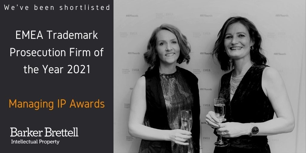 We're delighted to be shortlisted for the 'EMEA Trademark Prosecution Firm of the Year 2021' award at next week's Managing IP Awards. 
#TeamBB #Trademarks #MIPawards #PrideInOurTeam #2021 #Shortlisted
