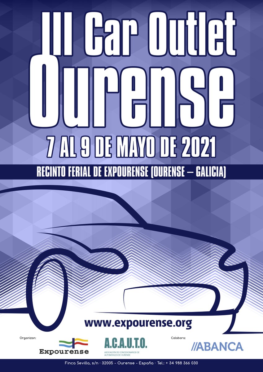 EXPOURENSE's tweet image. En @EXPOURENSE estamos trabajando ya mano a mano con #ACAUTO para organizar el 3º #OurenseCarOulet que se celebra entre el 7 y el 9 de mayo cumpliendo las medidas de prevención para garantizar un #eventoseguro.
La novedad de este año es que la entrada es GRATIS!😄
#sentidiño🤞