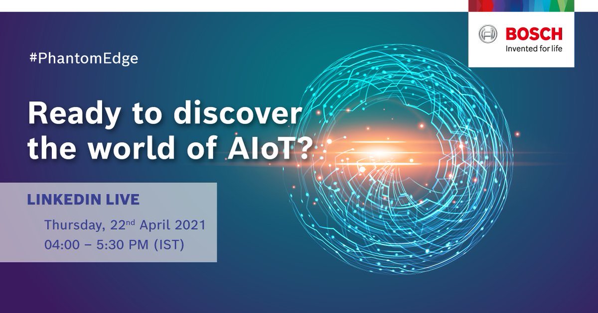 BoschSoftware's tweet photo. Save the date! Gear up for the #PhantomEdge – an #AIoT platform. Learn more as we unveil it live on LinkedIn on April 22. Stay tuned. https://t.co/zkYlc0jKkU https://t.co/k6FZHOXtWH