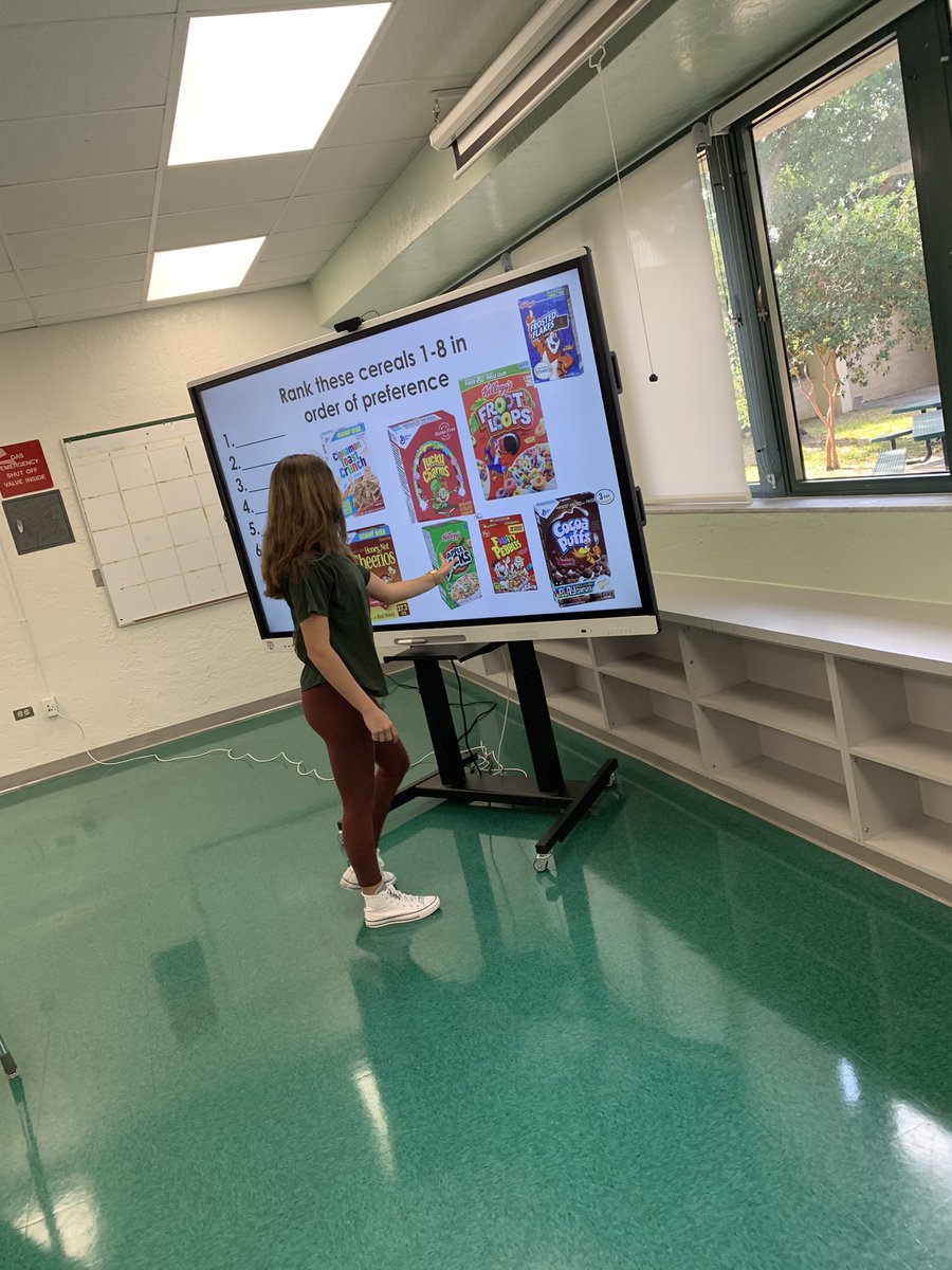 Want to spark conversation in class? Have them rank cereal preference 😂 Lots of fun this morning already