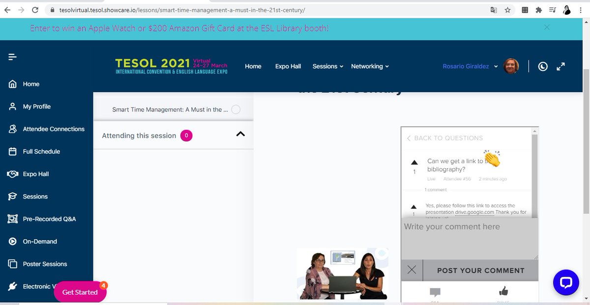 GiraldezRosario's tweet photo. Proud to be replying at the Q&amp;A and presenting with @vdieste at TESOL Convention!  cc: @alianzaeduuy @TESOLConv https://t.co/aALGCAYnEG