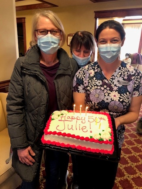 Andrews Senior Care (@andrewsofpei) on Twitter photo Yesterday we celebrated a big birthday for a very special co-worker, Julie from Andrews of Stratford!
Julie has been on the Andrews team since 2010 and she is adored by residents and coworkers ❤️ Yesterday we celebrated a big birthday for a very special co-worker, Julie from Andrews of Stratford!
Julie has been on the Andrews team since 2010 and she is adored by residents and coworkers ❤️