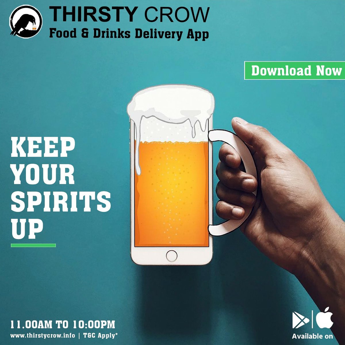 thirstycrowapp's tweet photo. Are you in need of some Liquid Therapy?
Download the THIRSTY CROW APP NOW and Order Your Favourite Drinks!
#foodie #enjoyresponsibly #instafood #stayhome #homedelivery #staysafe #drinks #tcrocks #tclive #deliveringhappiness #youdrinkwedeliver #mumbai #partytime #ThirstyCrow https://t.co/EIMeFQ4kBX