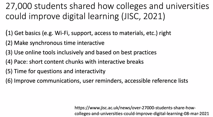 kthompso's tweet photo. more recent student input on the future of #digitallearning shared by @edwsonoma from @Jisc at #TOPkitWorkshop https://t.co/QFxX44a0e1