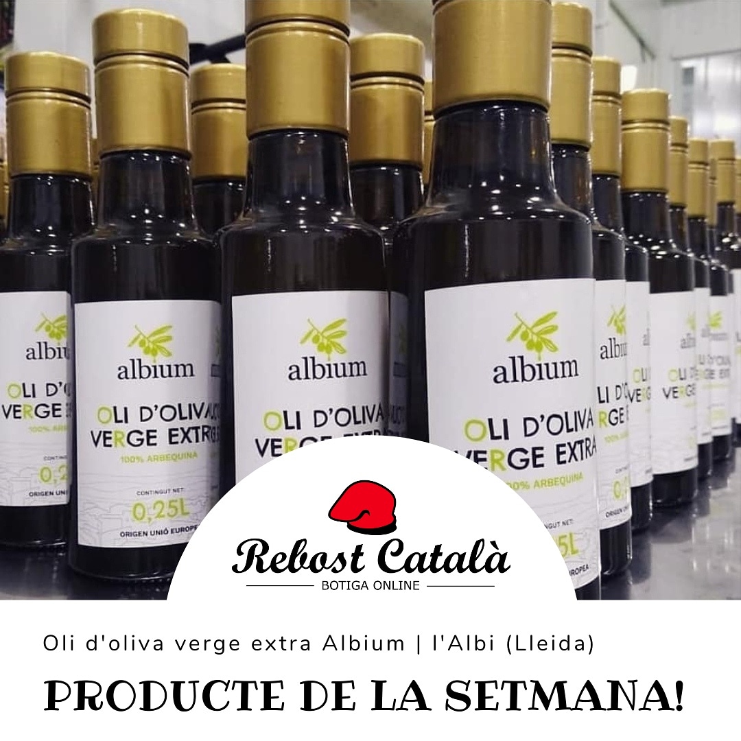 RebostCatala's tweet photo. ✅ Aquesta setmana descobrim el Producte Català: Oli d'oliva verge extra Albium, de les terres de Lleida https://t.co/Z7p65kvYiy