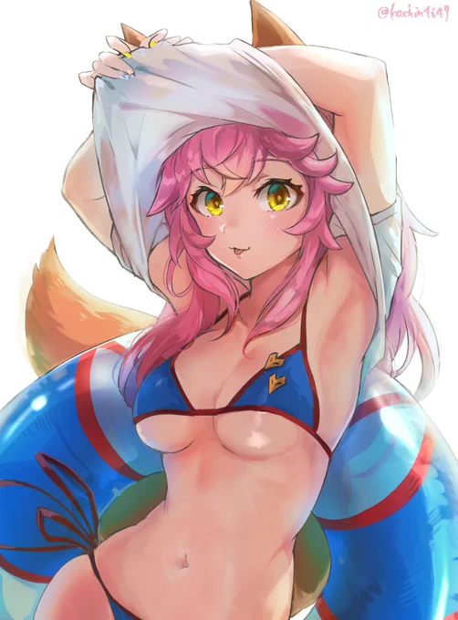 #見た人も無言でピンク髪美少女貼れ 