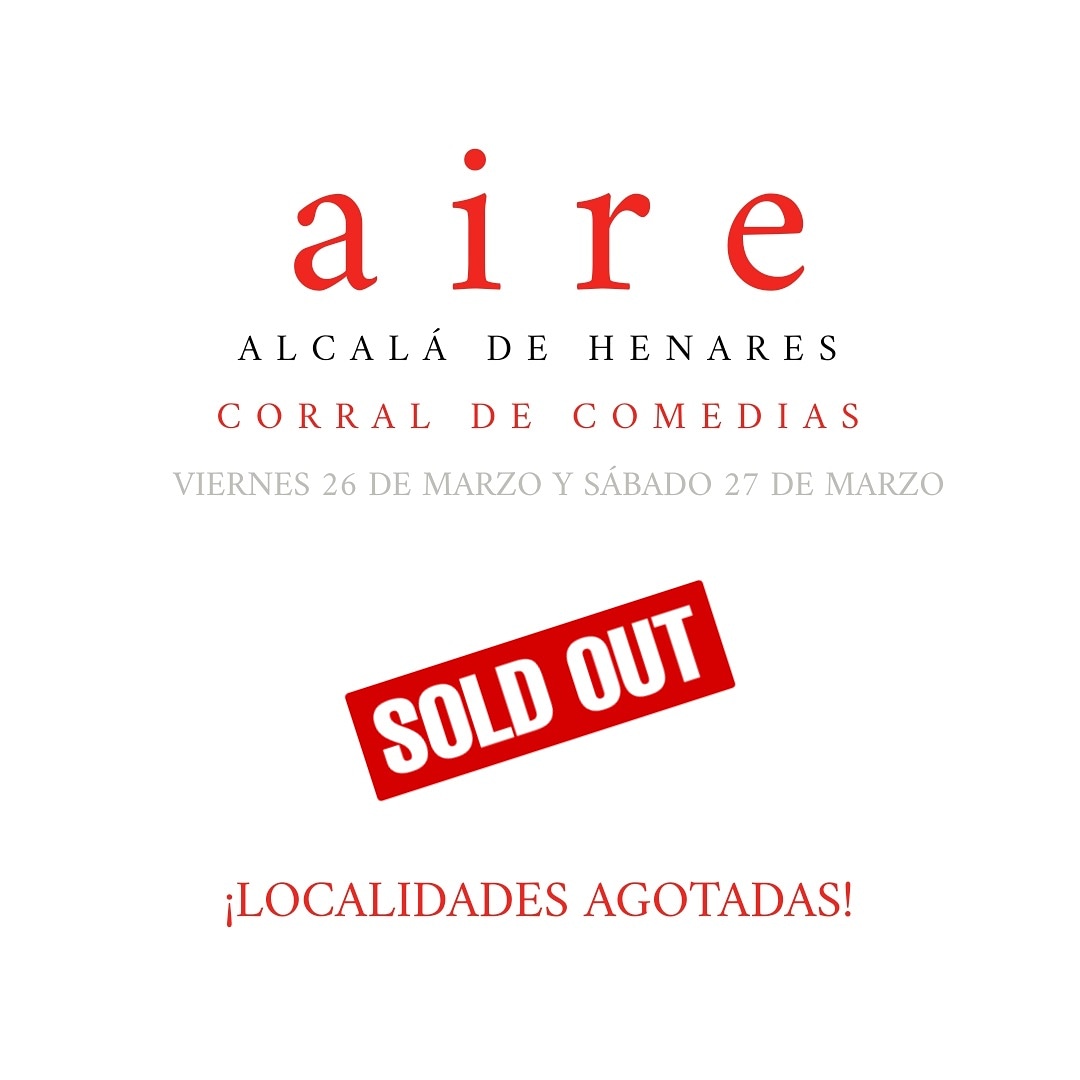 fernandomerce's tweet photo. ¡Localidades agotadas en el @corraldealcala para ver 'Aire' mañana viernes y el sábado! ¡Muy feliz! Gracias por apoyar las artes escénicas.
#fernandomerce #aire #threer #threerteatro #teatro #calderon #lahijadelaire #siglodeoro #corraldecomediasdealcalá https://t.co/MRKqr8TlCn