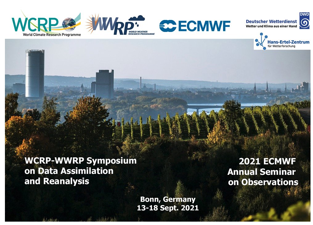 WCRP_climate's tweet photo. We are pleased to announce the WCRP-WWRP Symposium on Data Assimilation and Reanalysis, to be held in Bonn, Germany, 13-18 September 2021. Abstract submission and financial support applications are now open, with a deadline of 30 April 2021.

https://t.co/SrBRYO4zsS https://t.co/lGXMxfT9dq