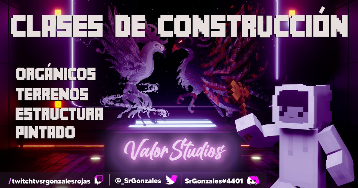 | Welcome to ValorStudios |

First Class Organics 27/03/2021
|🇪🇸- 22:00|
Second Class Terrains 03/04/2021

here: <a href="/ValorStudios_BT/">Valor Studios</a> 
Portfolio :artstation.com/artwork/9mV8wW

#Minecraft