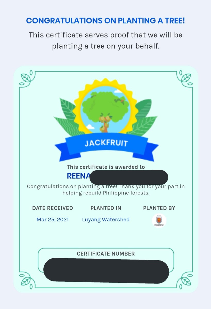 REENAxxii's tweet photo. Planted my 2nd tree. Hehehehe
I hope the other trees will be available soon. ๐
#GCashForest https://t.co/etBfBC5CVG